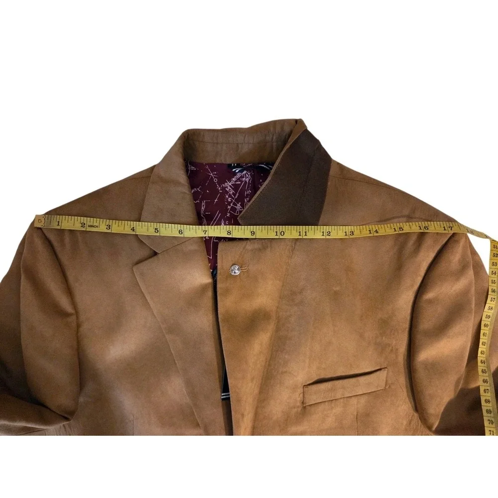 Nautica Branford Faux Suede Camel Sports Coat 2-Button Suit‎ Jacket 42L NWT